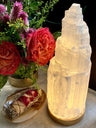 Selenite Tower Lamp  | cleansing spaces & purifying