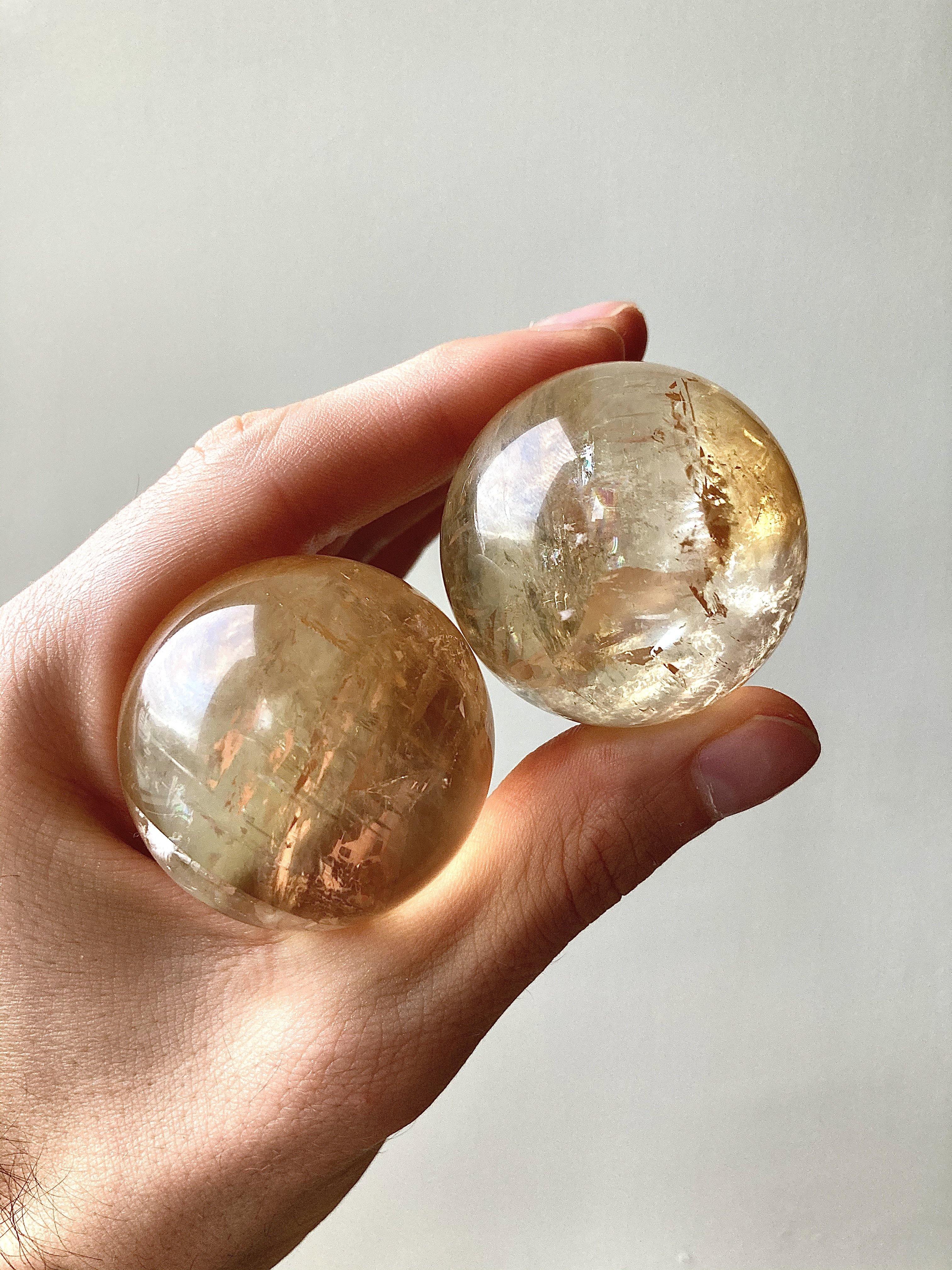 Honey Calcite Sphere - thecrystalvan
