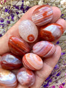 Banded Red Agate Chalcedony Tumbles | confidence & sensuality