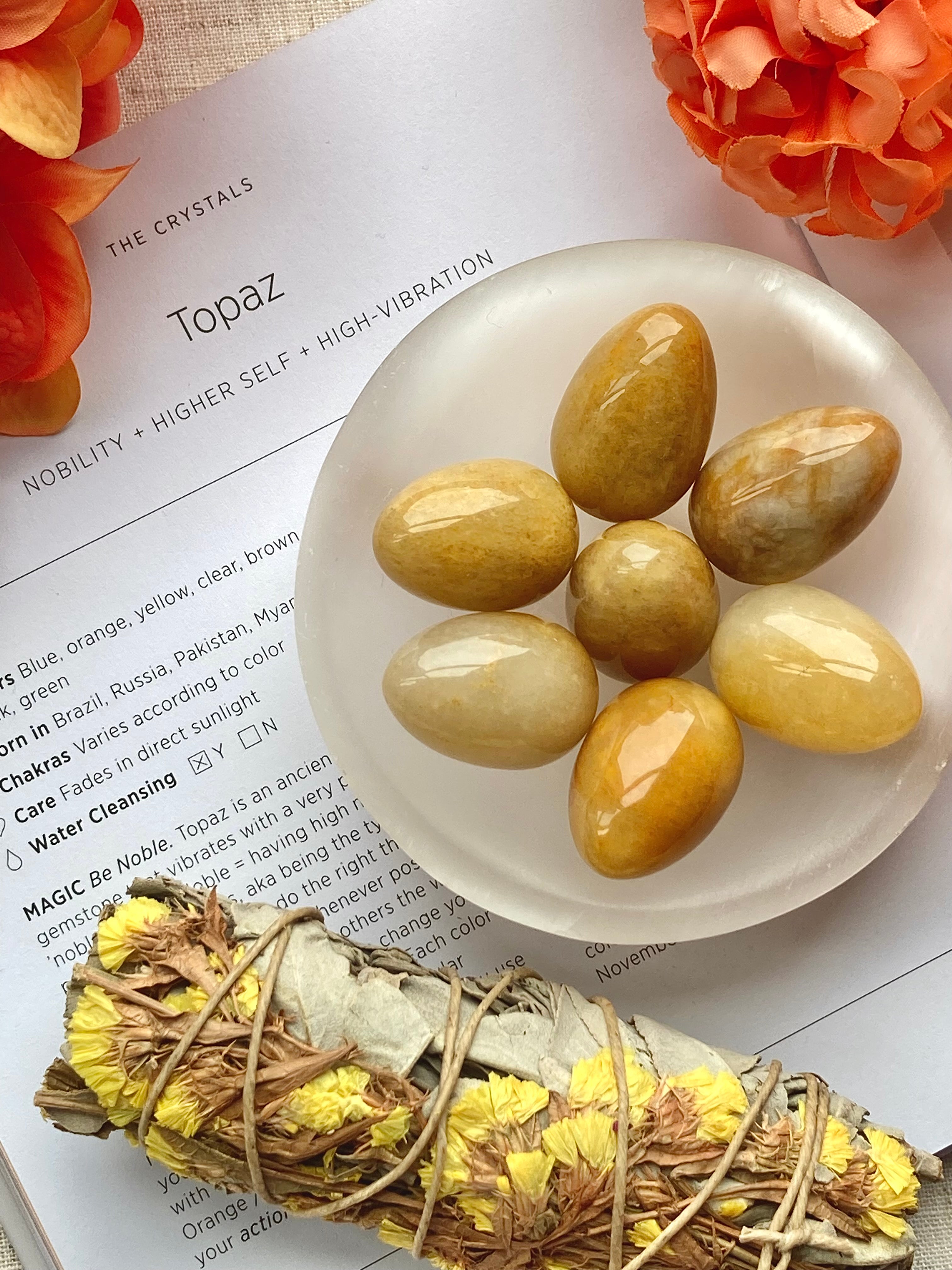 Yellow Topaz Eggs | higher good & manifestation Yellow Topaz Eggs | higher good & manifestation