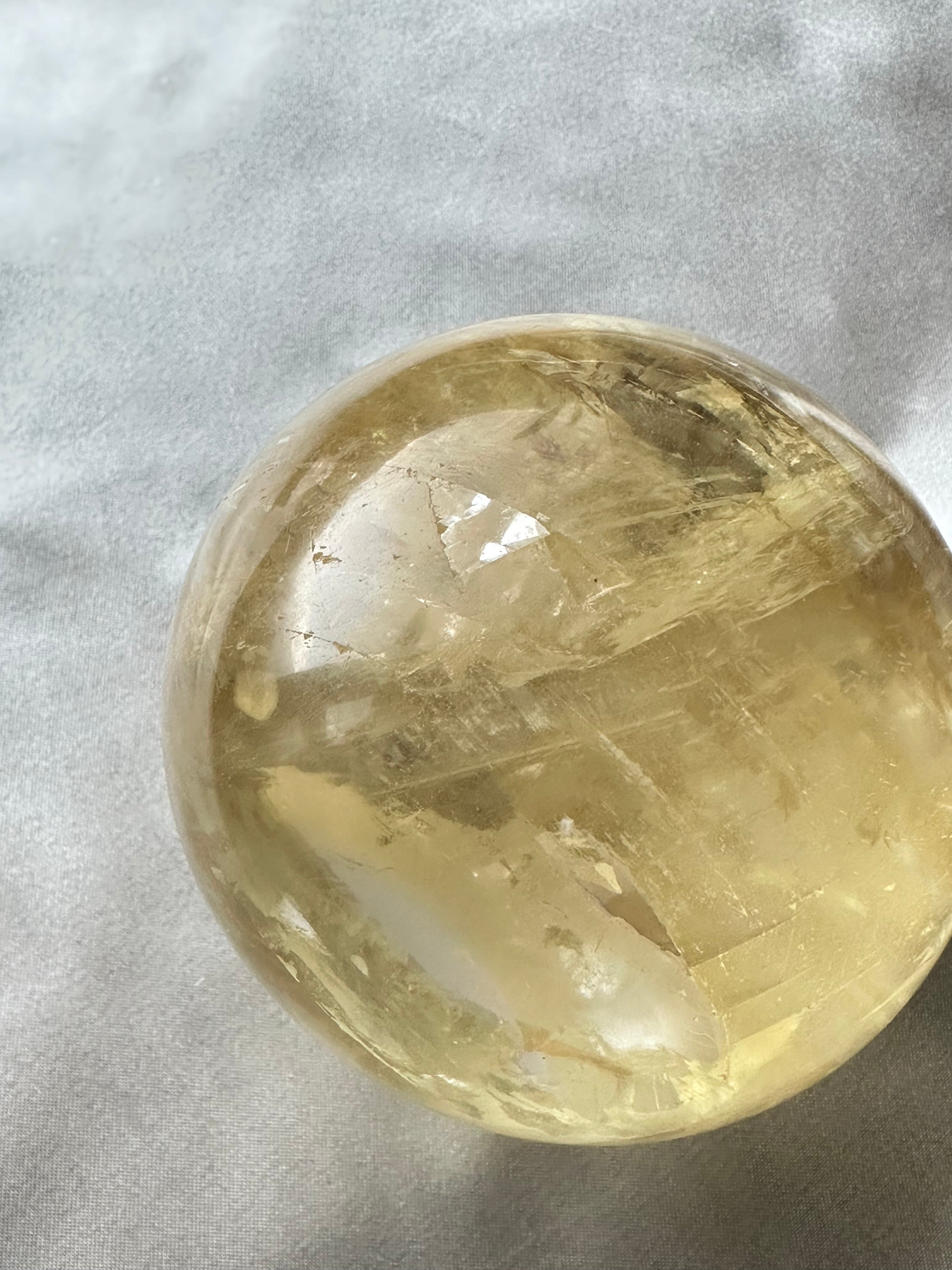 Honey authentic Calcite Sphere 3.2