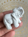 Crystal Elephant Carving | Hand-Carved Tiger Eye, Red Jasper, Rose Quartz & more