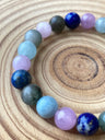 Libra Zodiac Crystal Bracelet | Libra Empowerment Crystals Bracelet with aquamarine, bloodstone, kunzite & lapis lazuli
