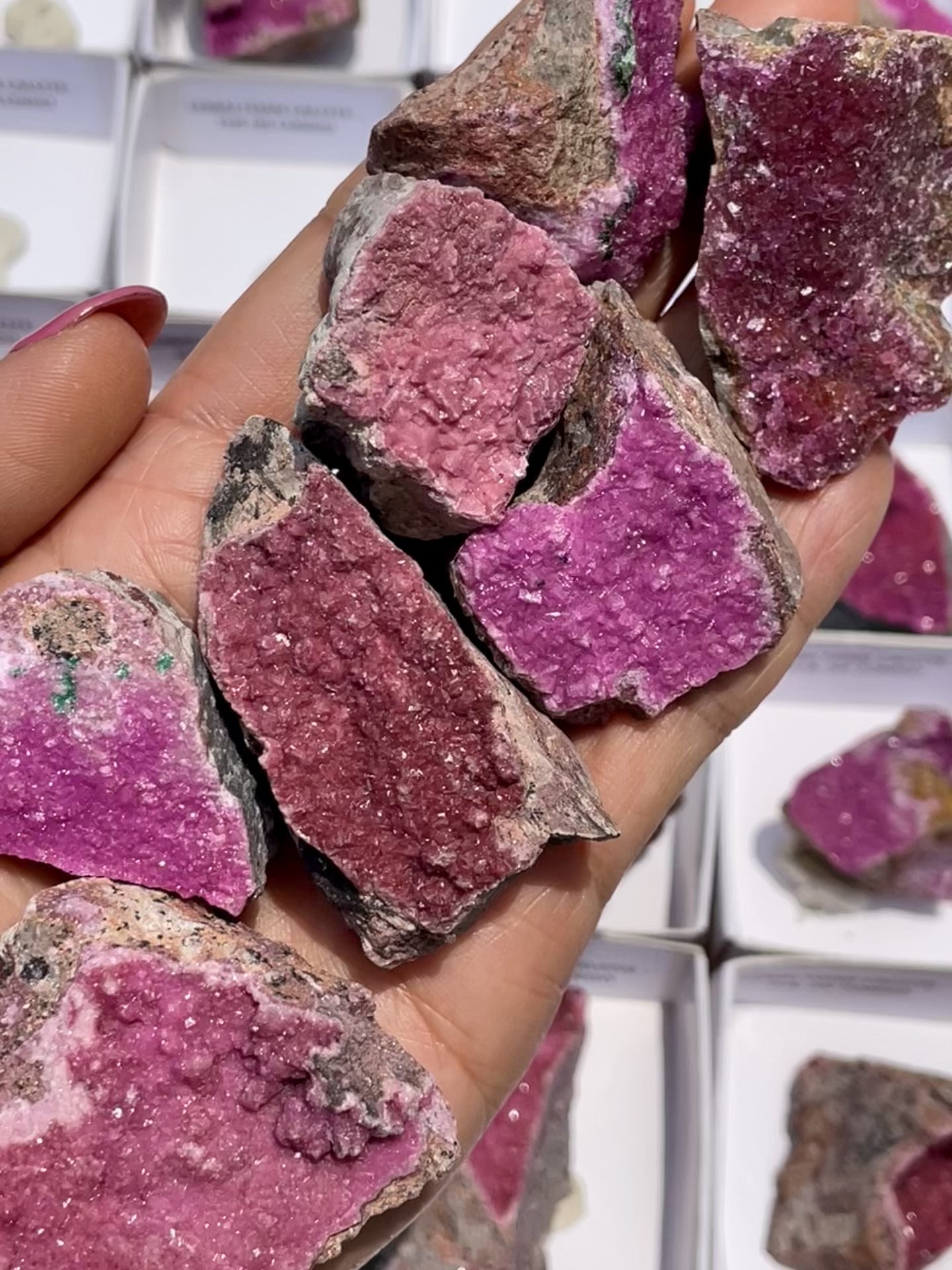 299g Natural Purple Pink Cobalt Cobalto Calcite Crystal Gemstone Rare  Mineral