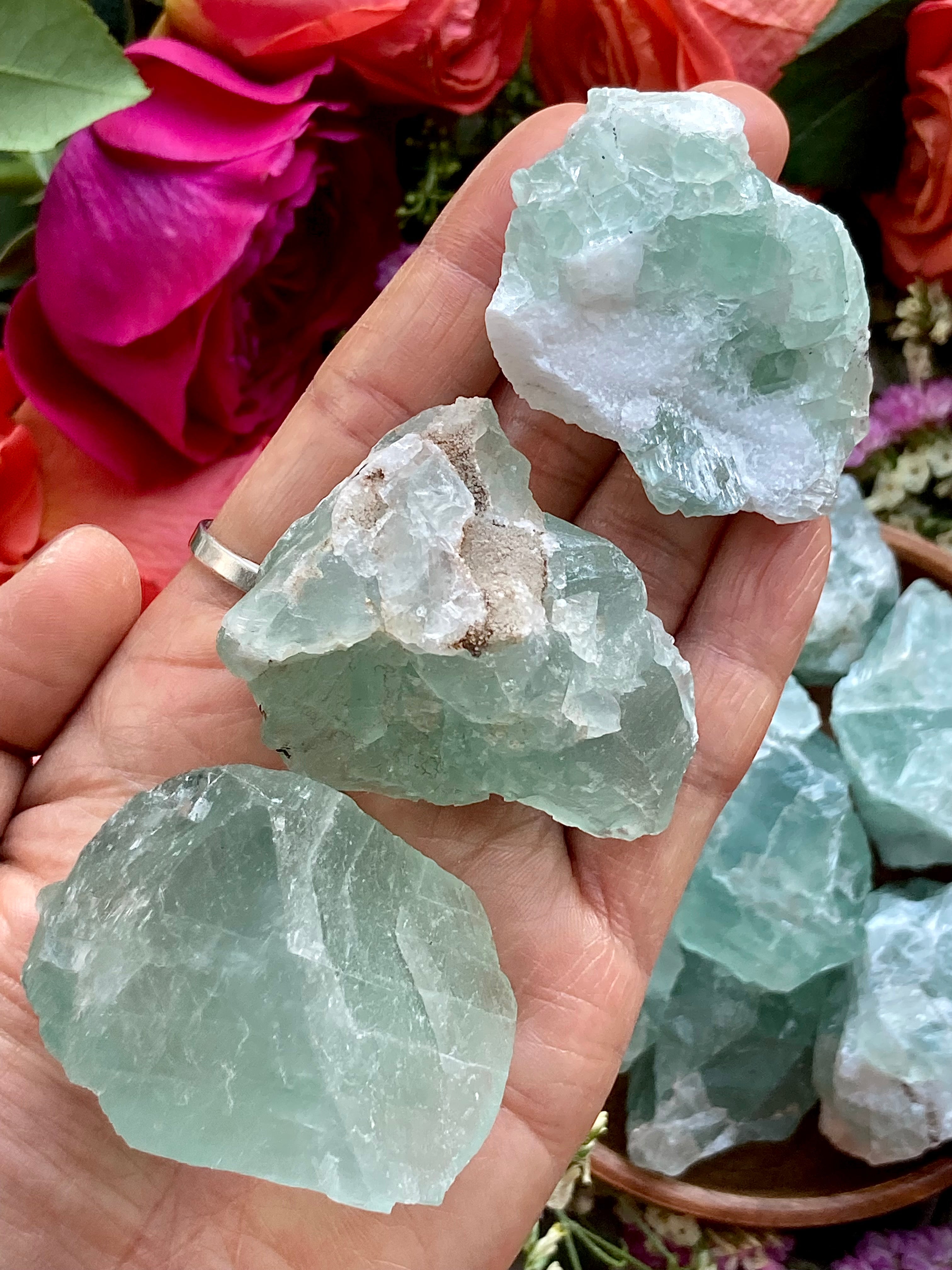 Frosted Mint Green Fluorite (Mexico) renewal heart awakening
