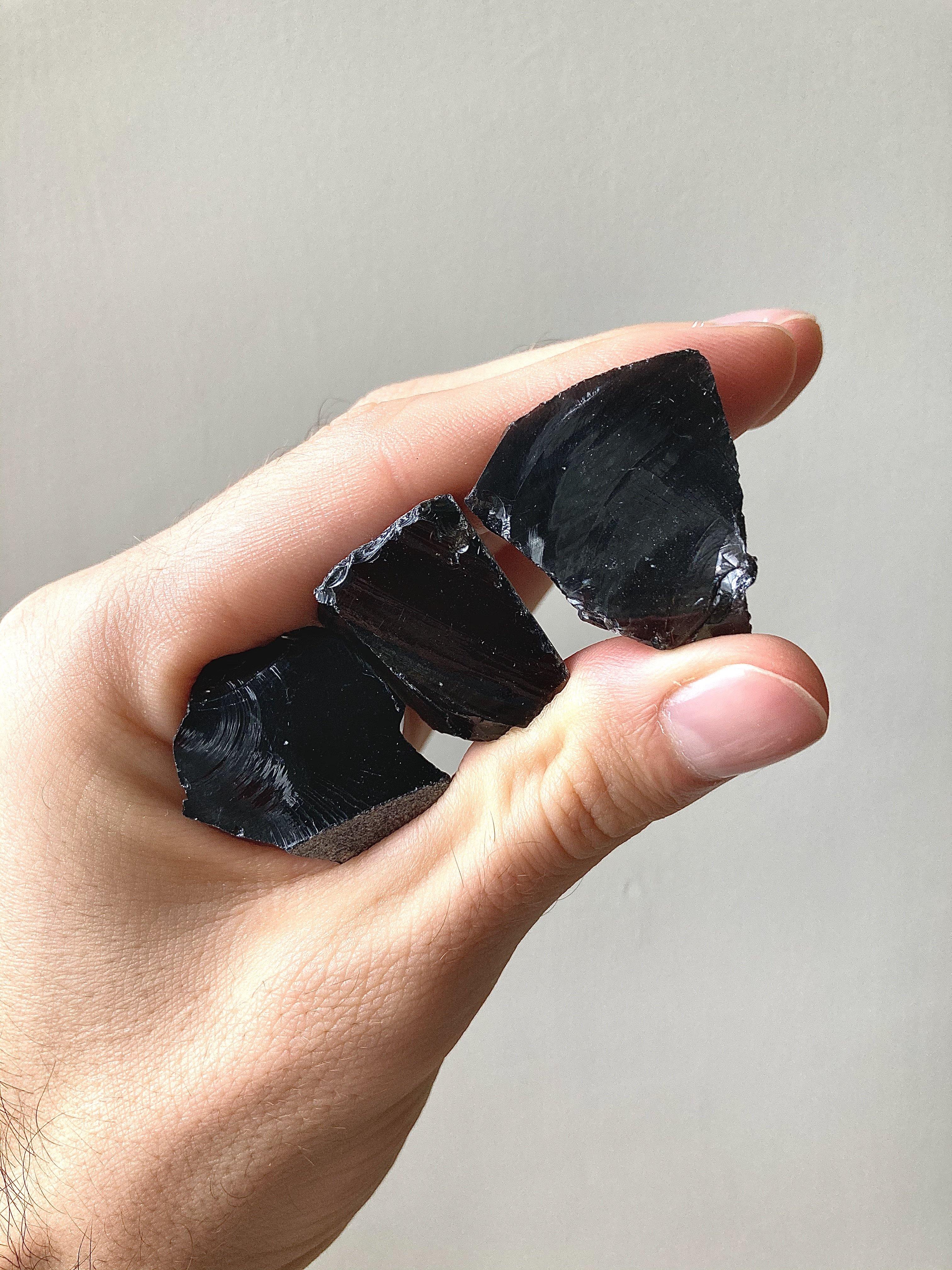 Raw Black Obsidian - thecrystalvan