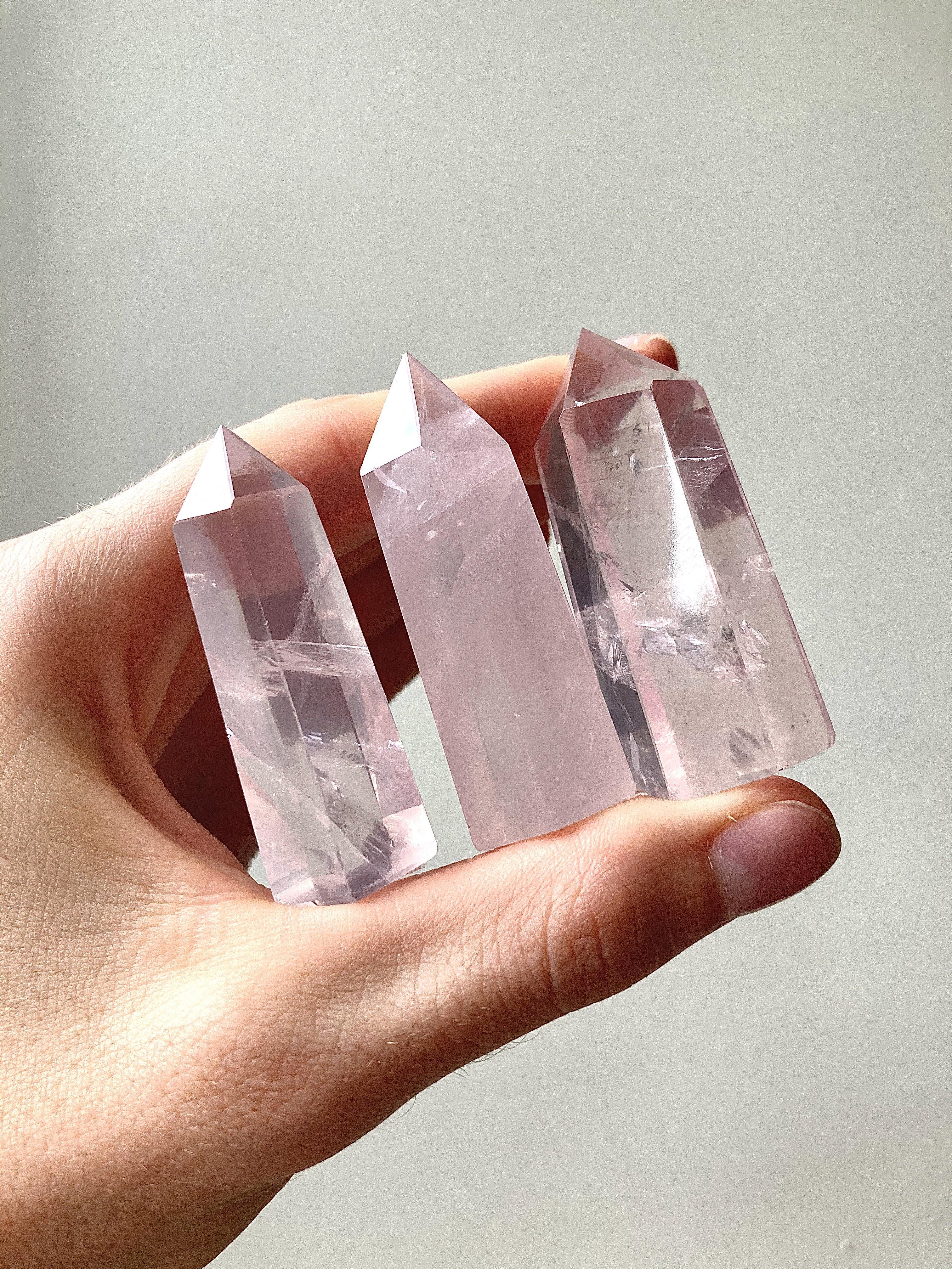 Rose Quartz Points - the stone of love & compassion The Crystal Van Rose Quartz Points - the stone of love & compassion The Crystal Van