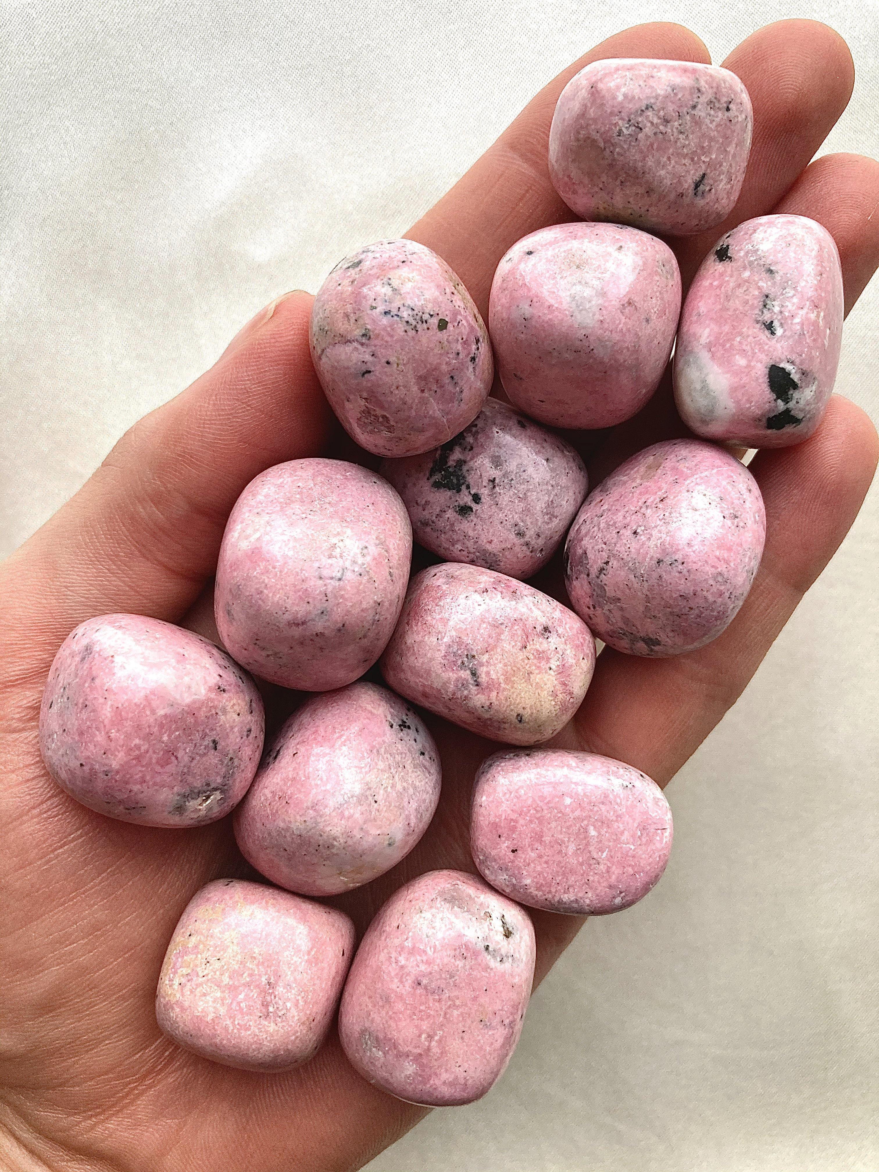Peruvian Pastel Pink Rhodonite Tumbles (Rare!) - thecrystalvan